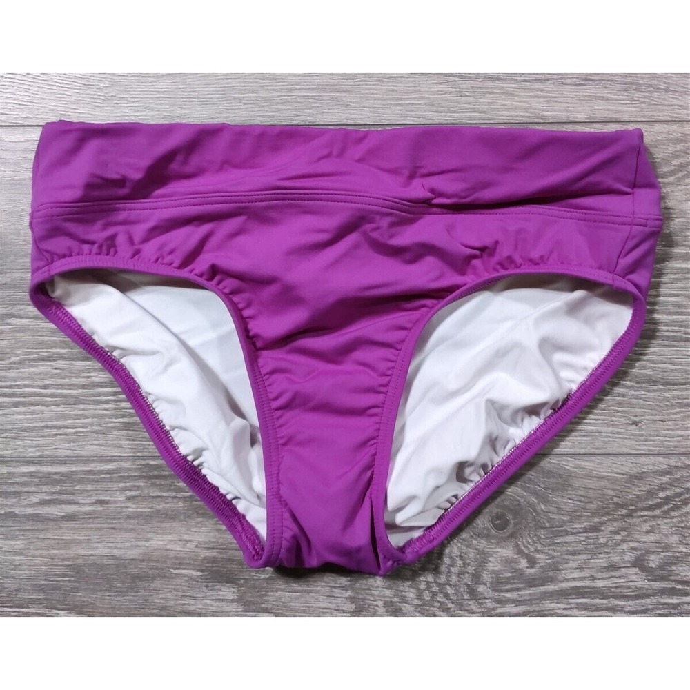 Lands' End Swim Bottoms Adult Size 4 Purple Bikini Swimwear Women